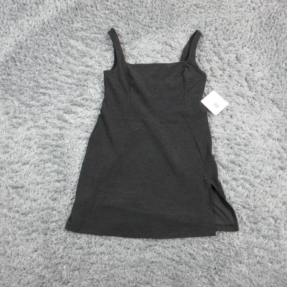 Beyond Yoga Dress Womens M Black Square Neck Tank Sheath Built-In Shorts NWT